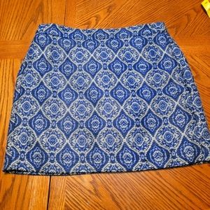 J. Crew blue mini skirt size 6